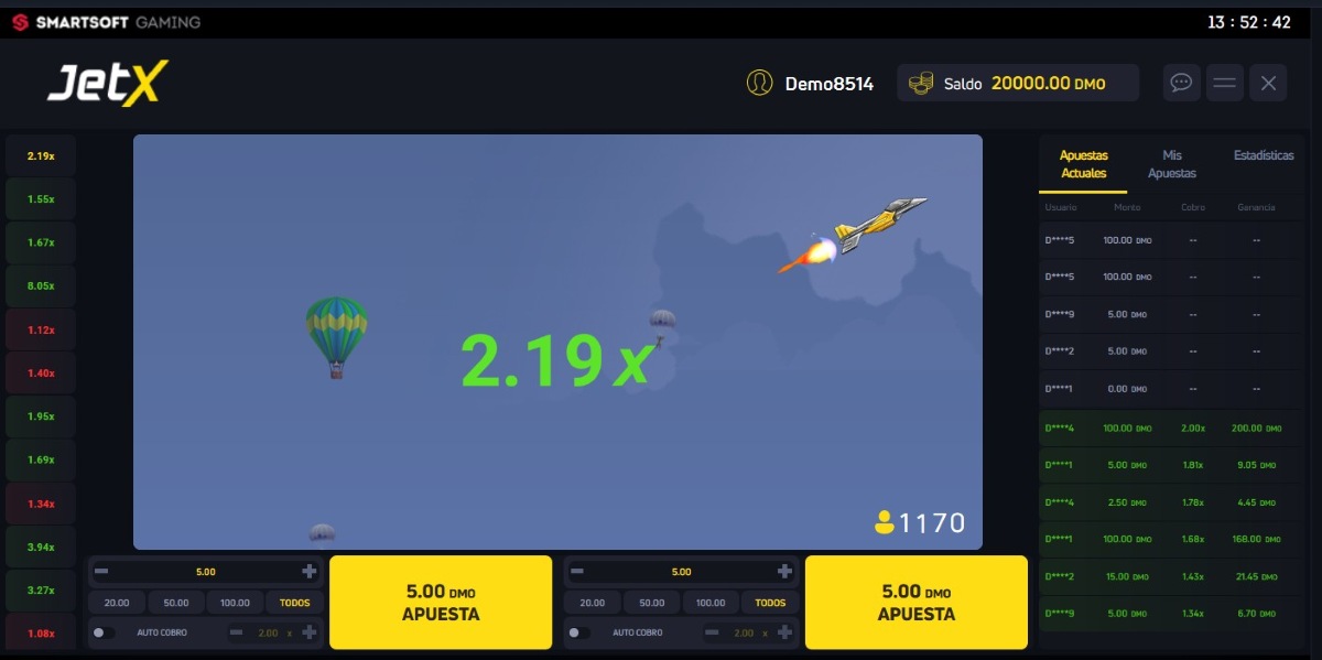 Jetx, de Smartsoft, es una de las mejores alternativas a Aviator