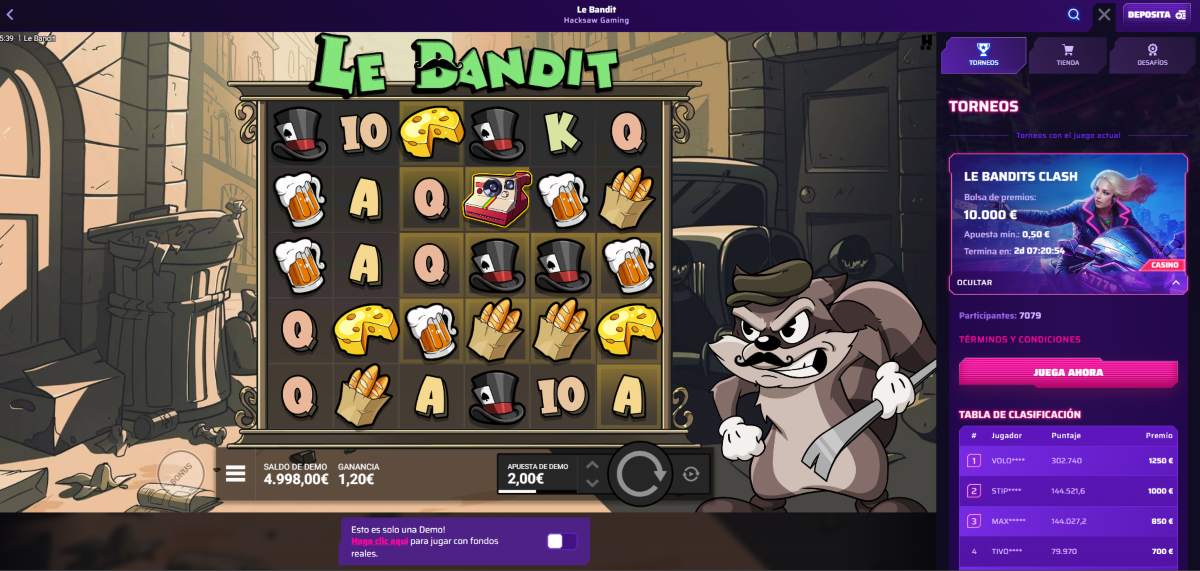 Le Bandit, una vieja slot que no pasa de moda para jugar en Roby Casino