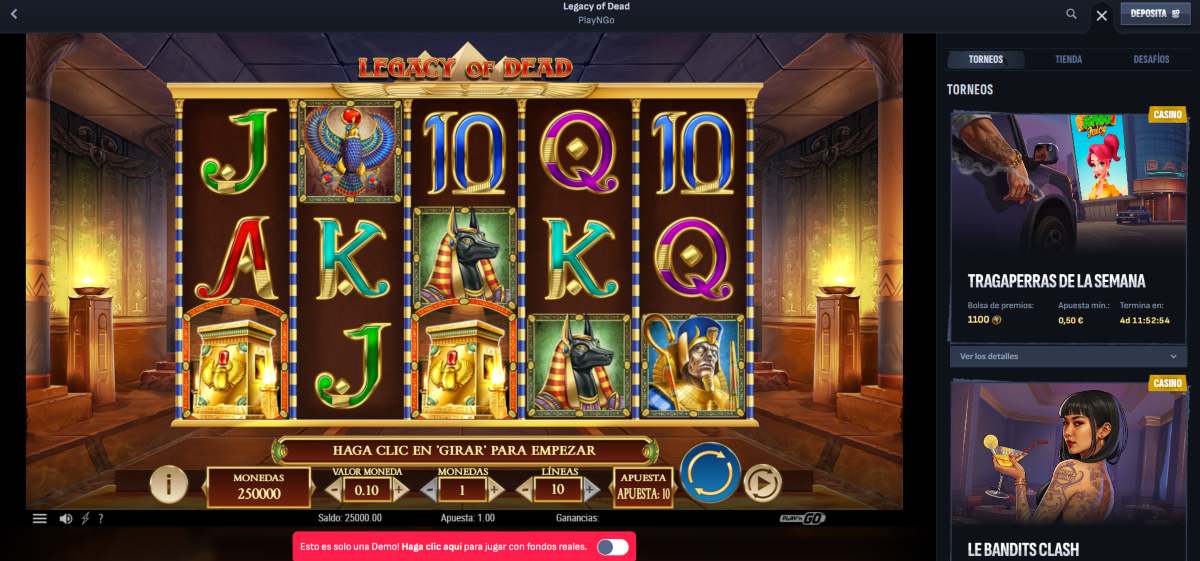 El Legacy of Dead de Mafia Casino