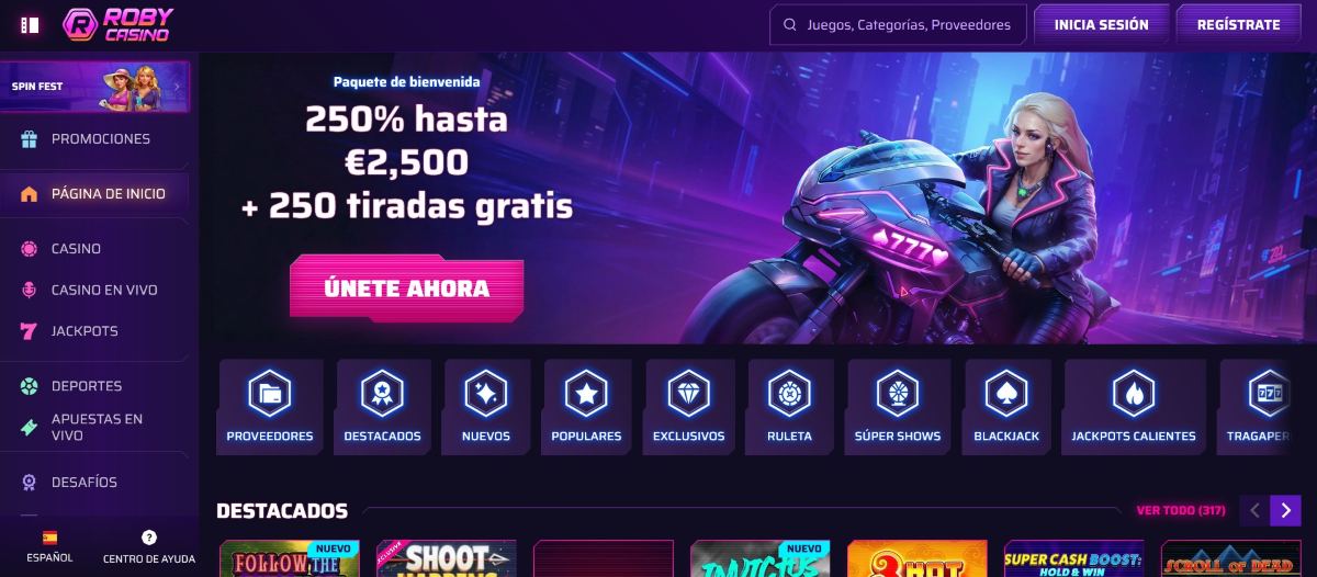 Roby Casino está entre los casinos que más pagan y tienen diversos bonos y promociones