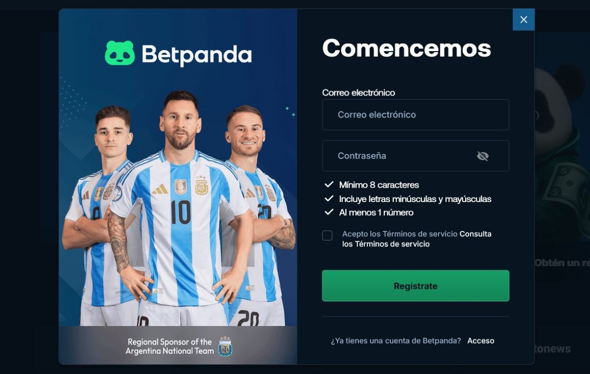 Registrarse sin DNI es posible en Betpanda en cuestión de minutos