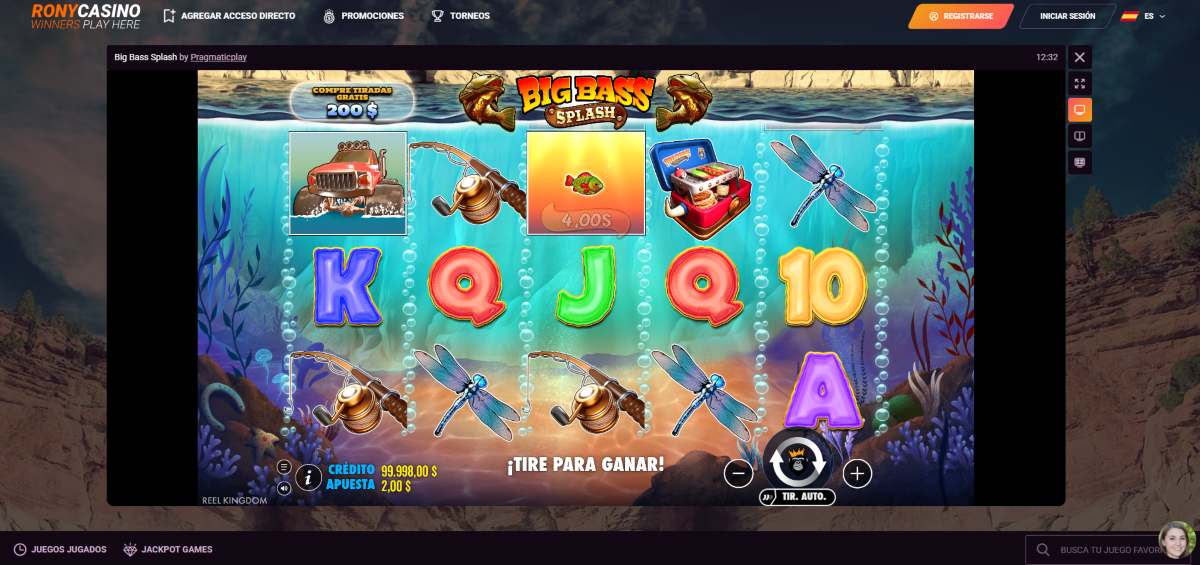 ¿Te gustan las capturas abundantes? Entonces Rony Casino y Big Bass Splash es tu sitio
