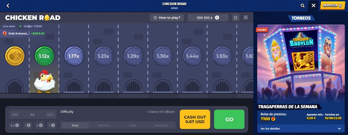 Jugar a Chicken Road es posible en Big Clash