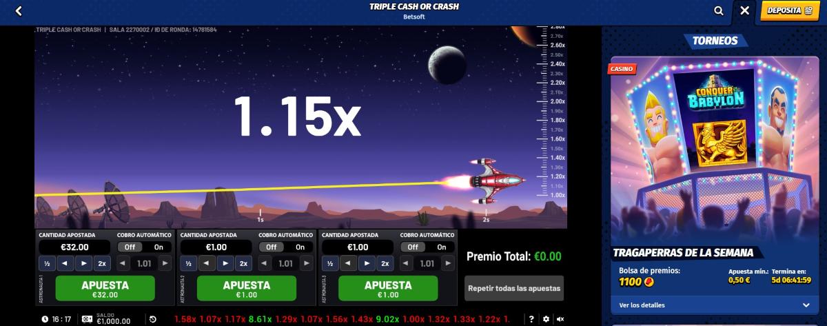 En Big Clash puedes probar todo tipo de juegos Crash online