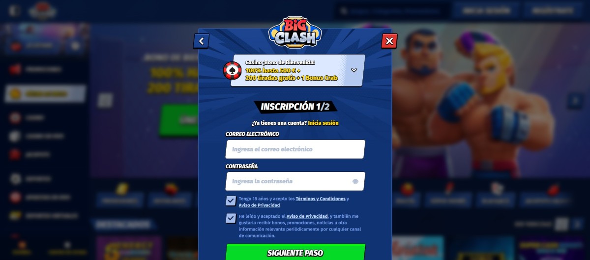 Con un e-mail y contraseña puedes registrarte en un casino online de Europa