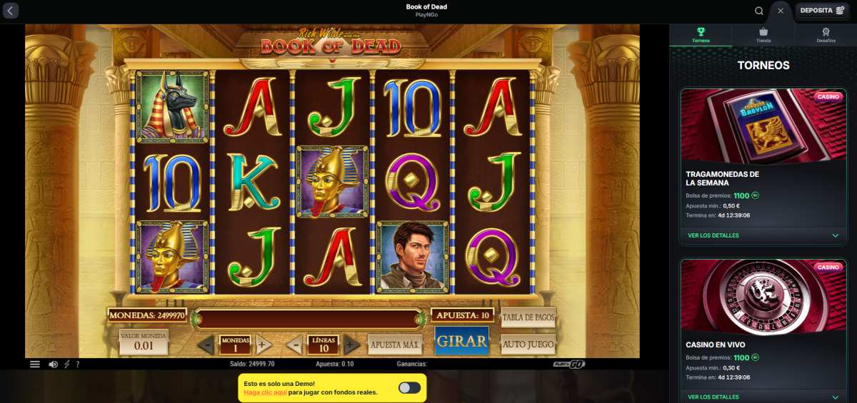 Kinbet ofrece una experiencia de juego excelente en Book of Dead slot