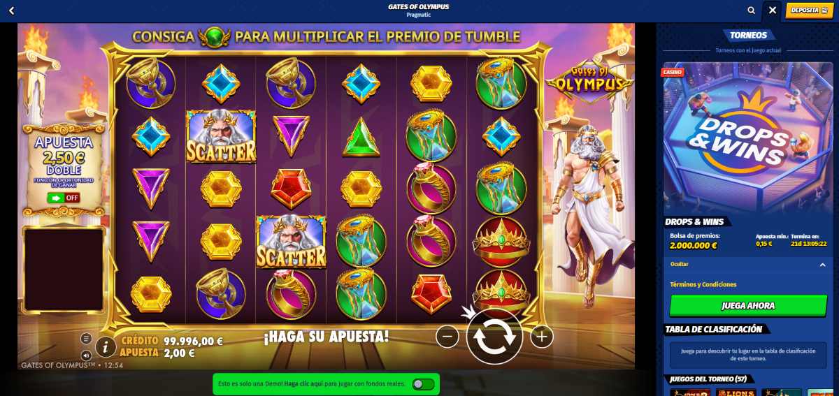 Jugar Gates of Olympus en Big Clash es toda una experiencia.