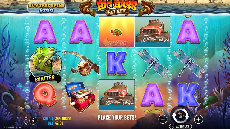 Demo de Big Bass Splash disponible en el casino