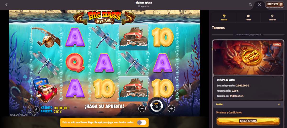 Entrar en Dragonia es como llegar a una feria del juego de Big Bass Splash slot