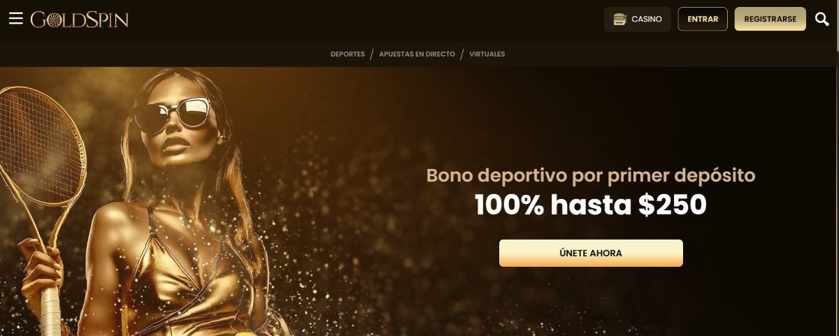 GoldSpin es una casa internacional con buenos bonos deportivos