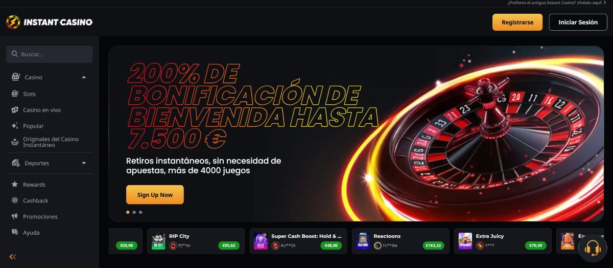 Instant Casino es el mejor casino online de Argentina