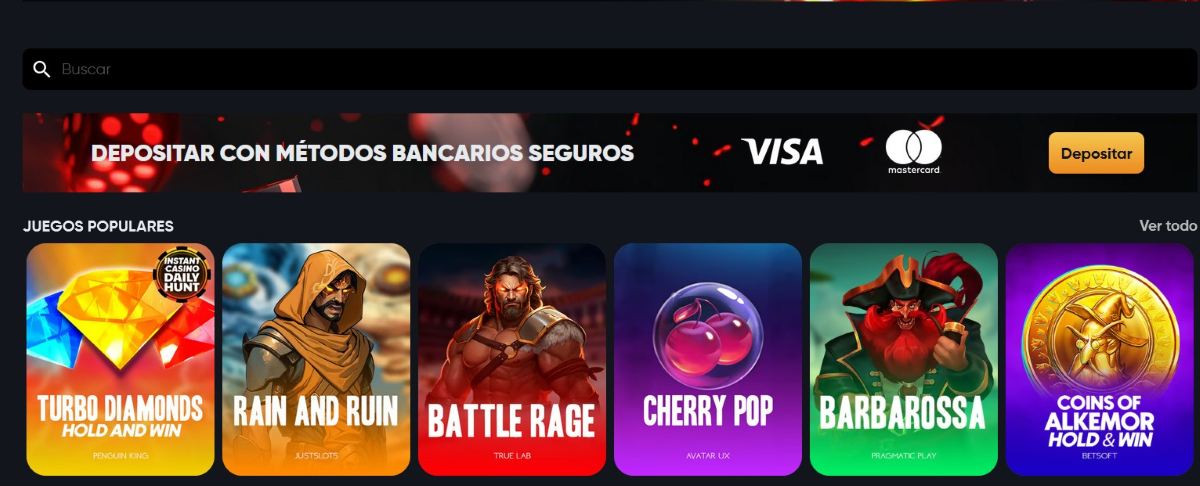 Instant Casino permite jugar al casino con BTC y monedas fiat