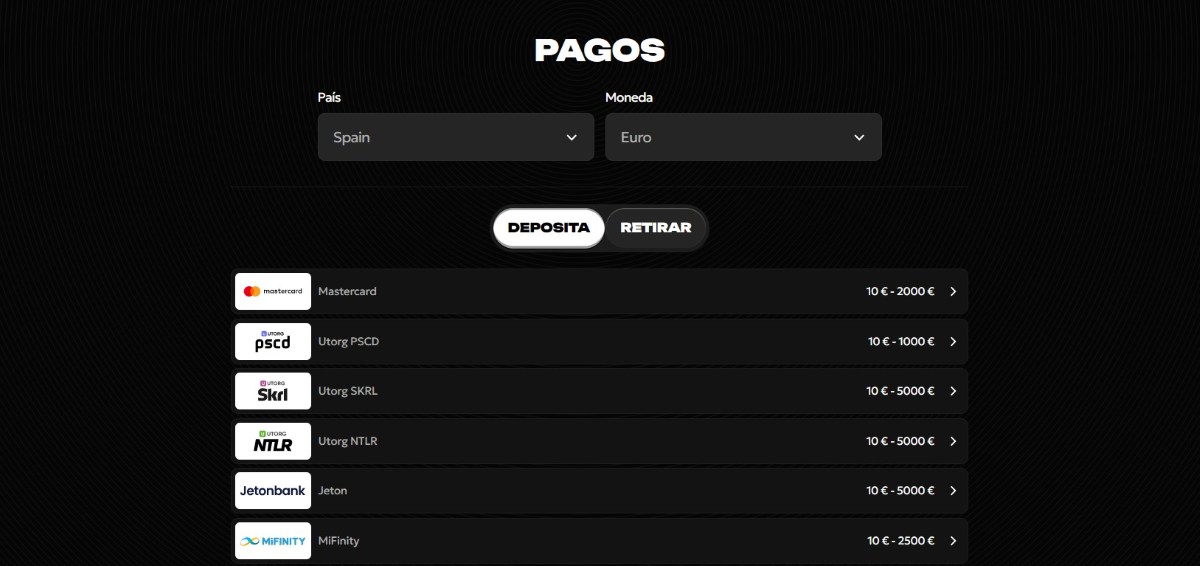 Spinsy habilita depósitos desde solo 10 €
