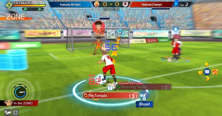 Inazuma Eleven tiene unos excelentes gráficos