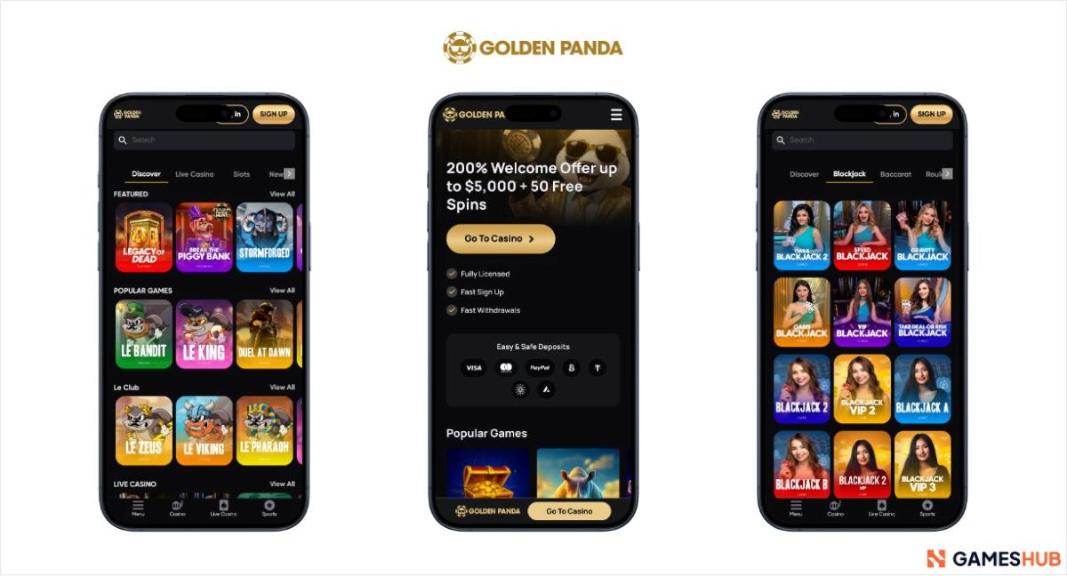 Golden Panda es está entre los casinos con bono sin depósito mejor valorados