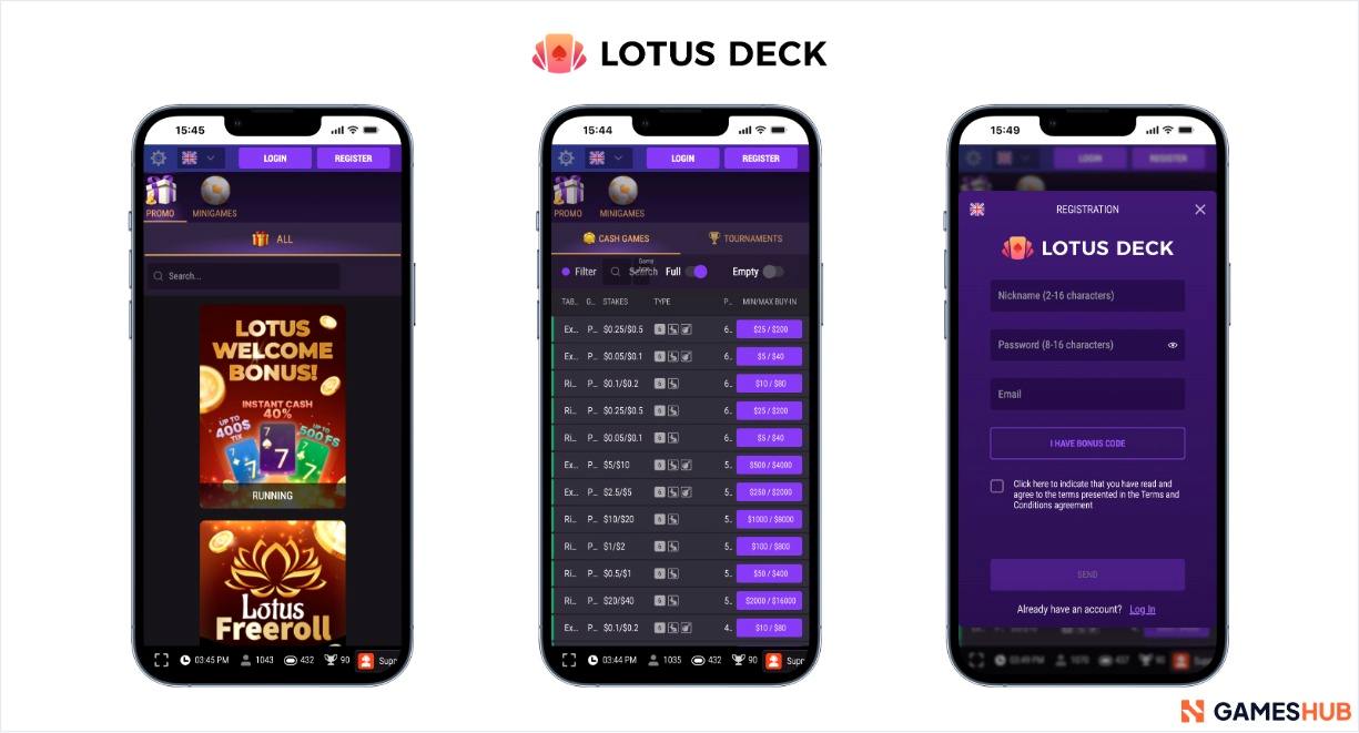 Lotus Deck es una de las mejores salas de poker para jugar
