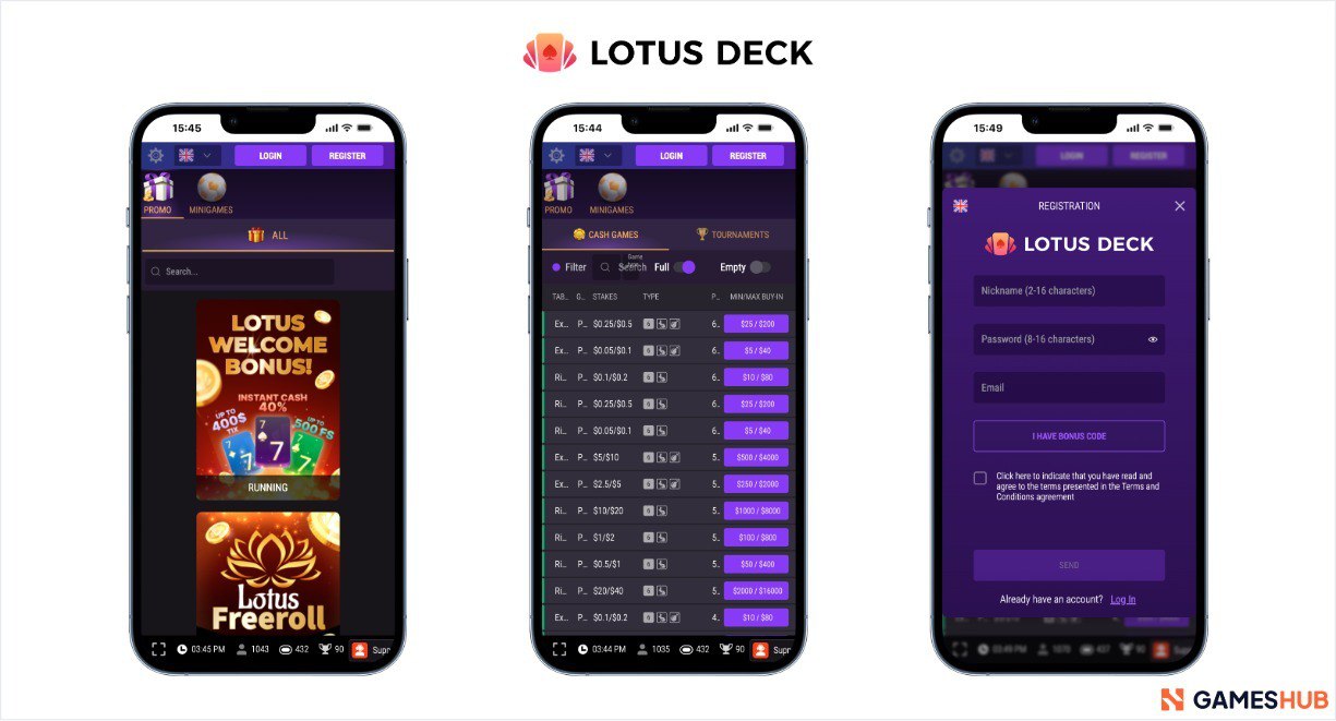 lotus deck un casino con poker online con mesas en vivo
