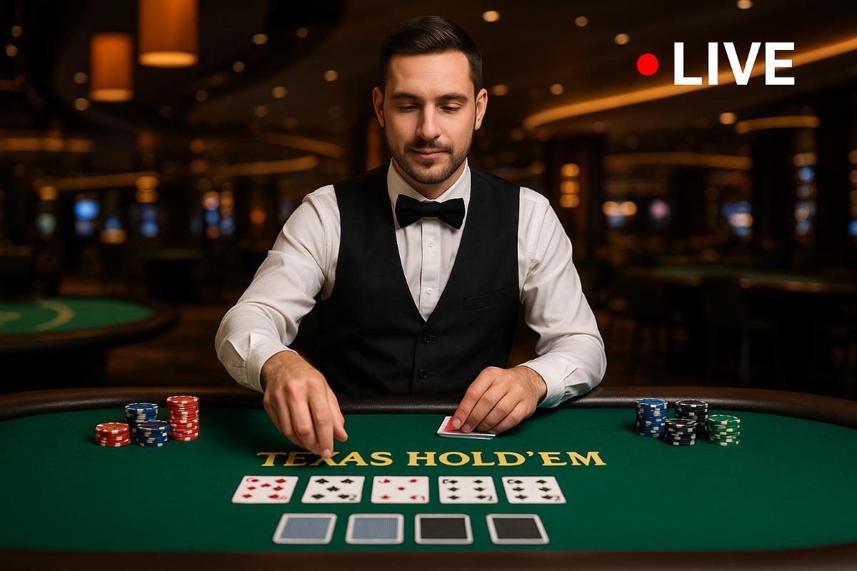 Juega al poker en vivo con amigos y crupieres reales en directo