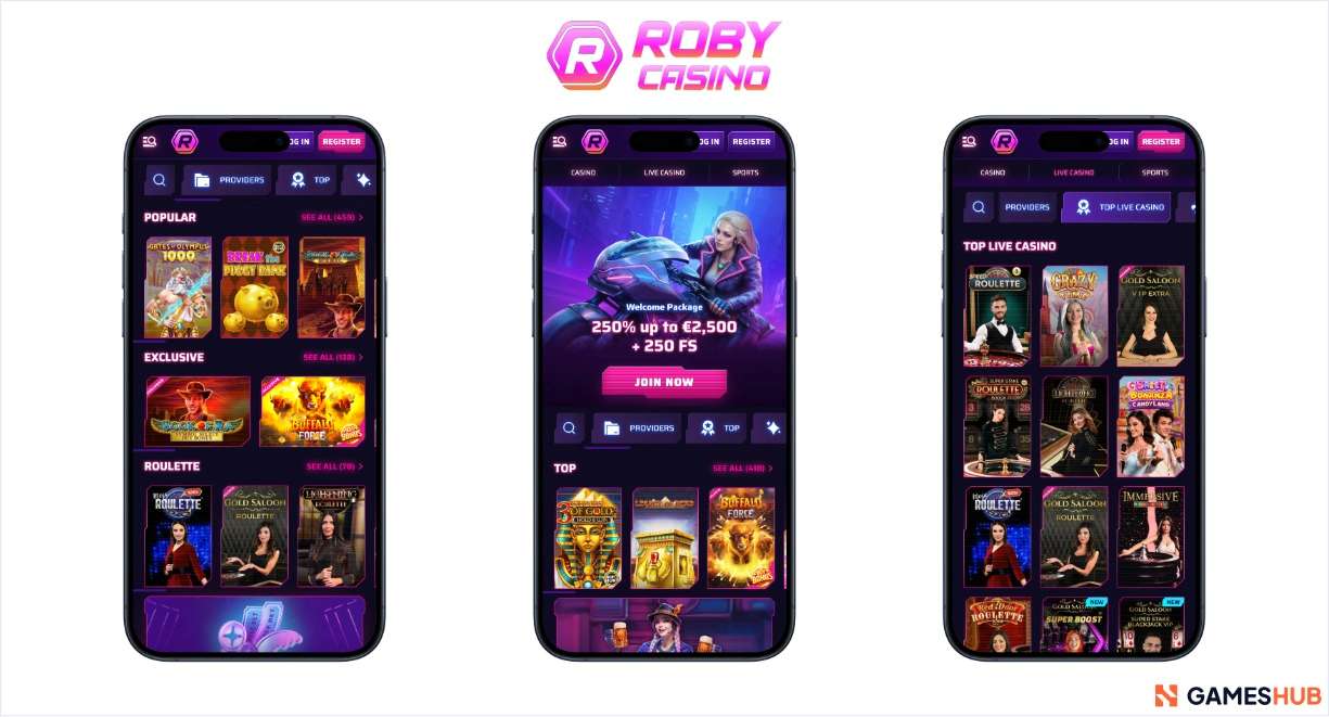 Roby Casino acepta pagos anticipados online