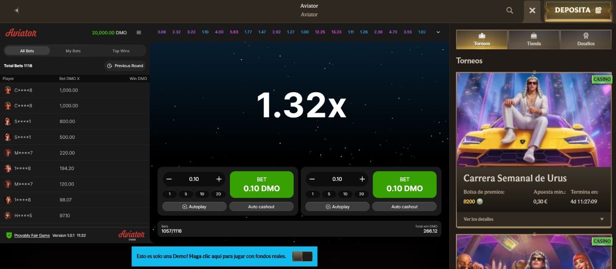 Realz permite probar juegos Crash gratis