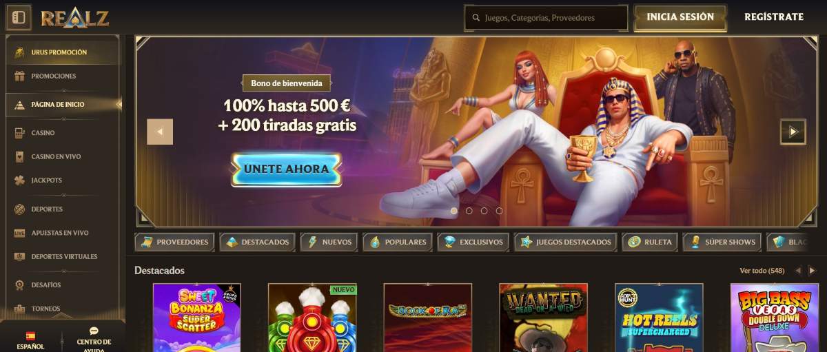Realz permite jugar al casino en vivo online