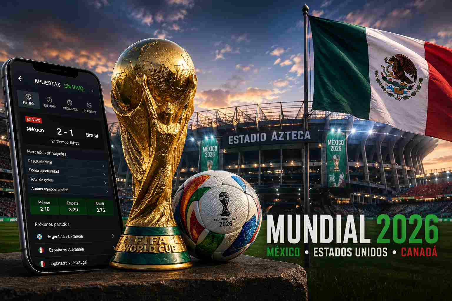 Así podrás apostar en las mejores casas de apuestas para el Mundial 2026