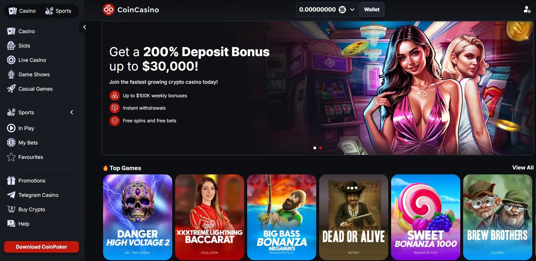 coincasino vedonlyöntisivut