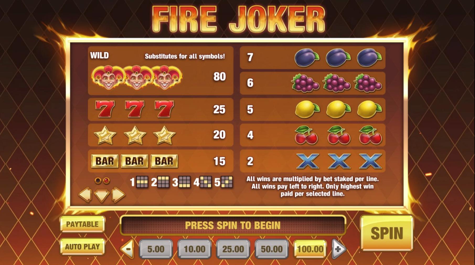 Fire Joker voitto