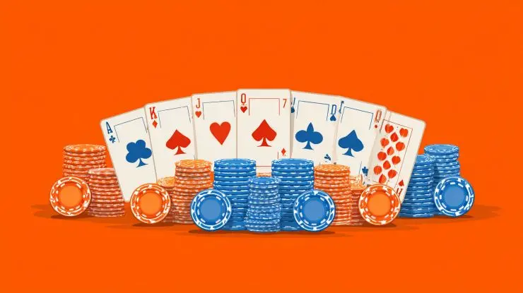 erilaisia pokerikäsiä ja kortteja, joilla voittaa
