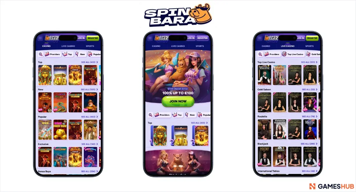 spinbara pelit, bonukset ja käyttöliittymä mobiilissa