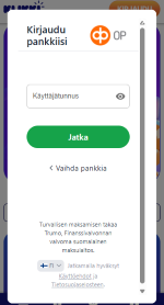 tunnistaudu verkkopankkitunnuksilla kirjautumalla pankkiin