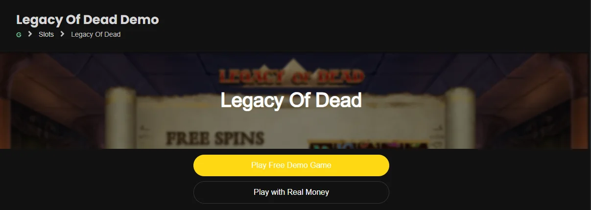 Legacy of Dead demo vs réel