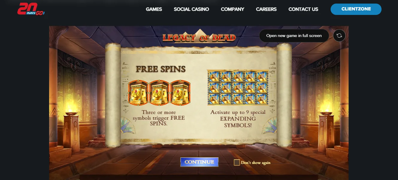 Legacy of Dead casino free spins