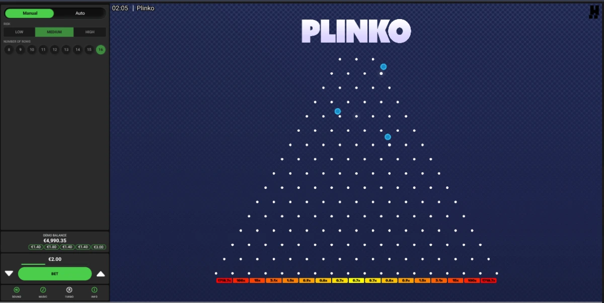 Plinko jeu hacksaw gaming