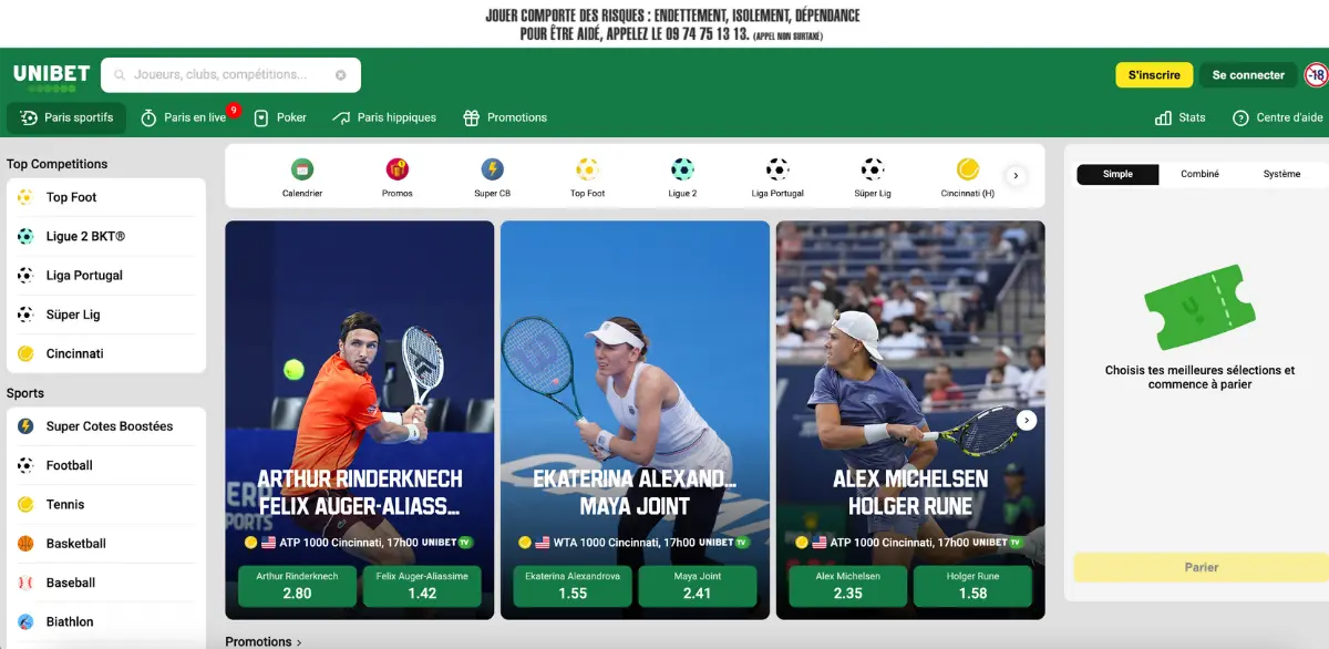 meilleurs casinos sans verification - Unibet.fr