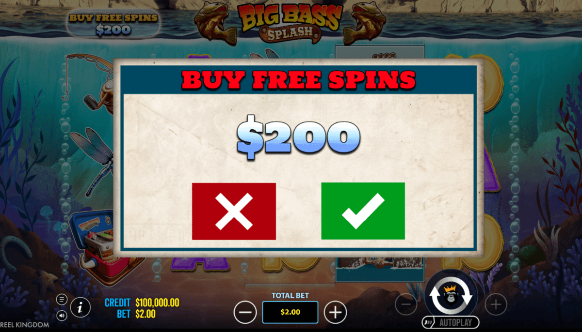 achat bonus big bass splash game
