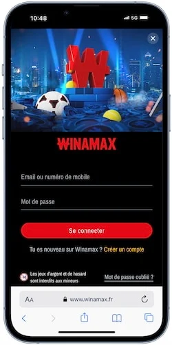 inscription winamax app casino en ligne