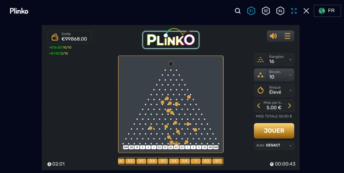 jeu plinko gaming corp