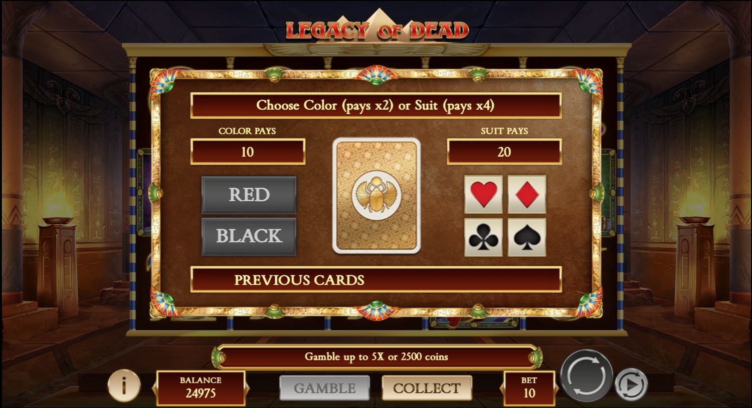 legacy of dead casino