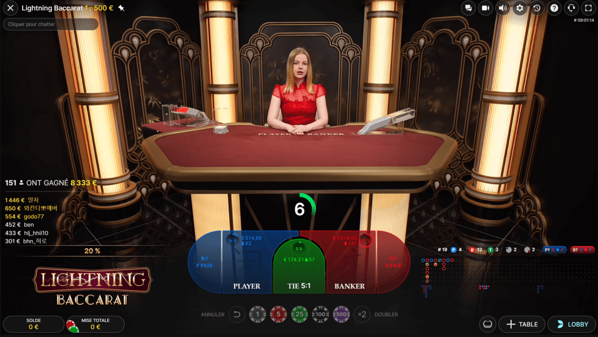lightning baccarat casino