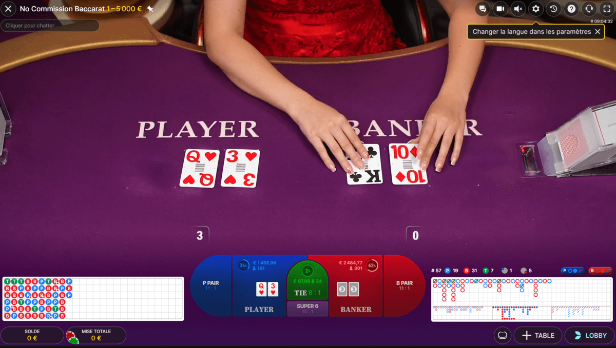 no commission baccarat casino