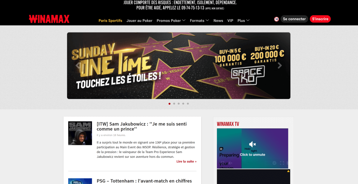 winamax Casino en ligne le plus rentable 