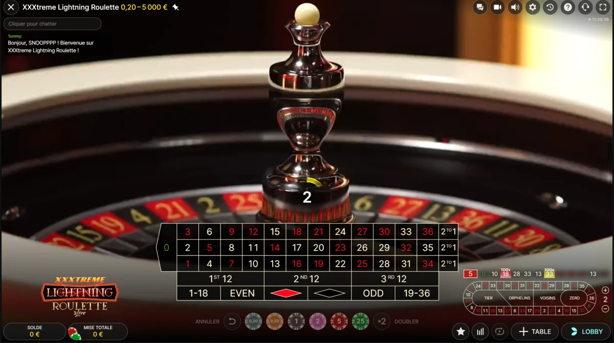 xxxtreme lightning roulette crypto live casino