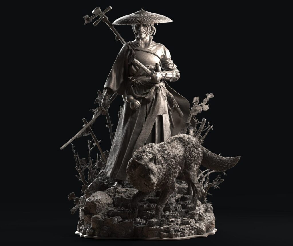 Ghost of Yōtei statue de Atsu (WiP)