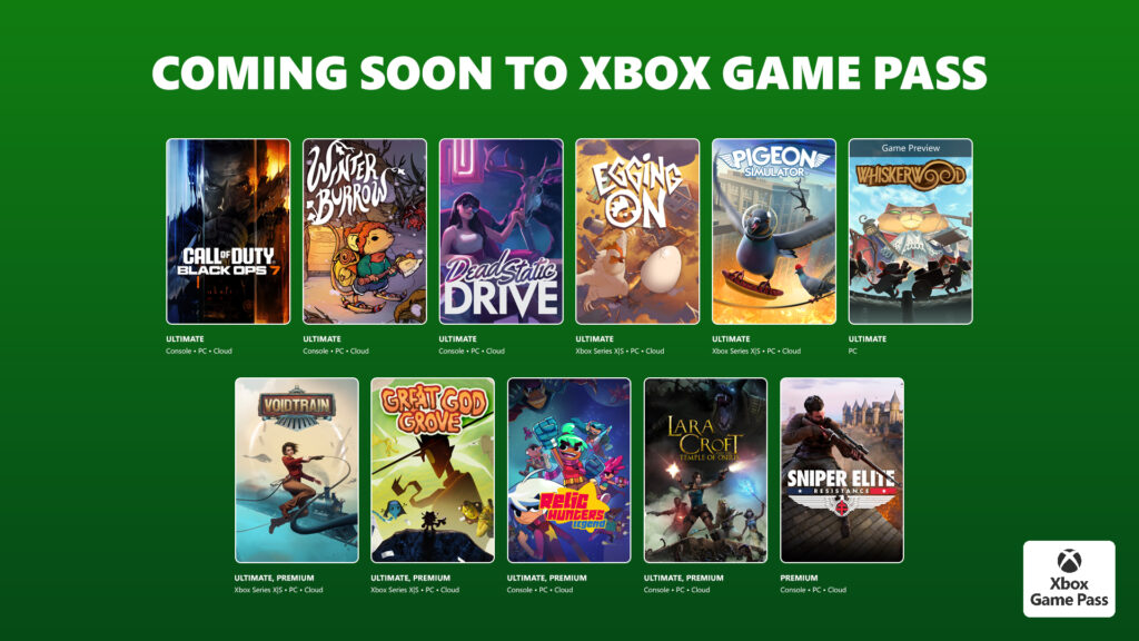 xbox game pass novembre