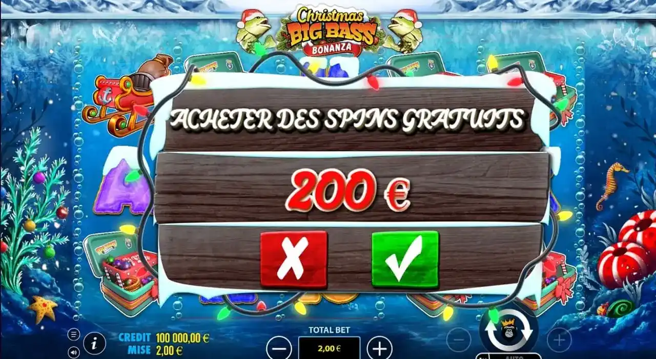 Christmas Big Bass Bonanza tours gratuits