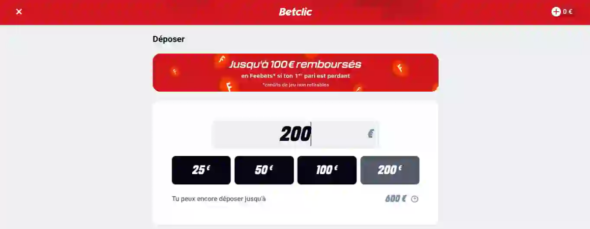 Betclic inscription