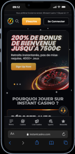 Instant Casino nouveaux casino en ligne