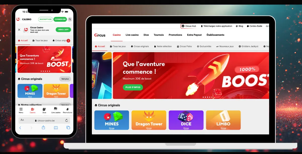 circus liste casino en ligne belgique