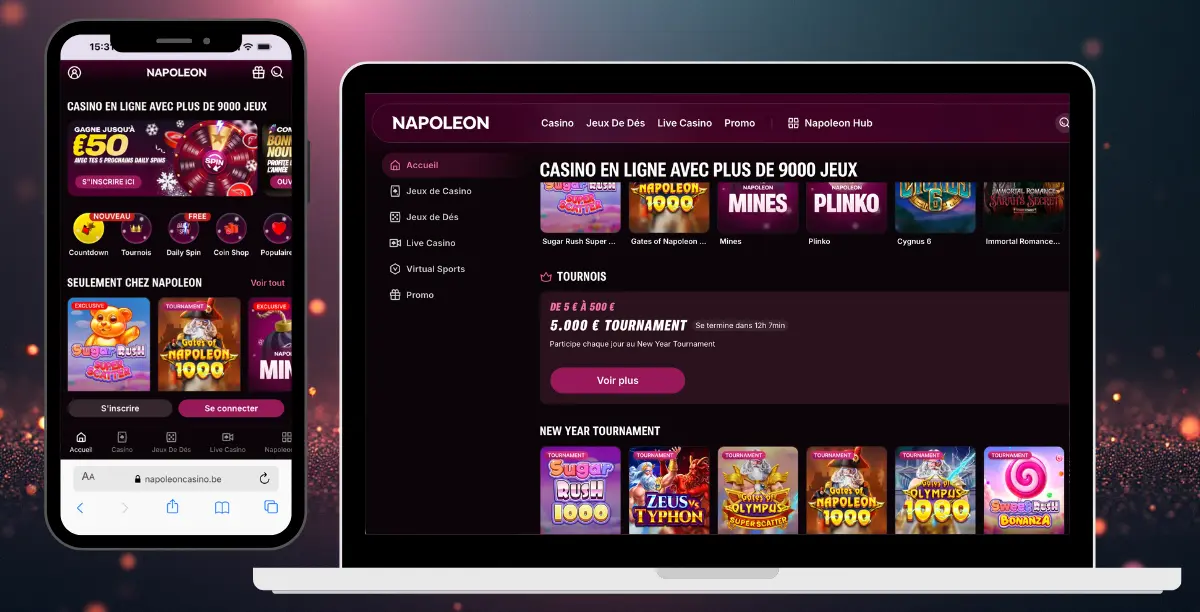 napoleon casino en ligne Belgique retrait instantané
